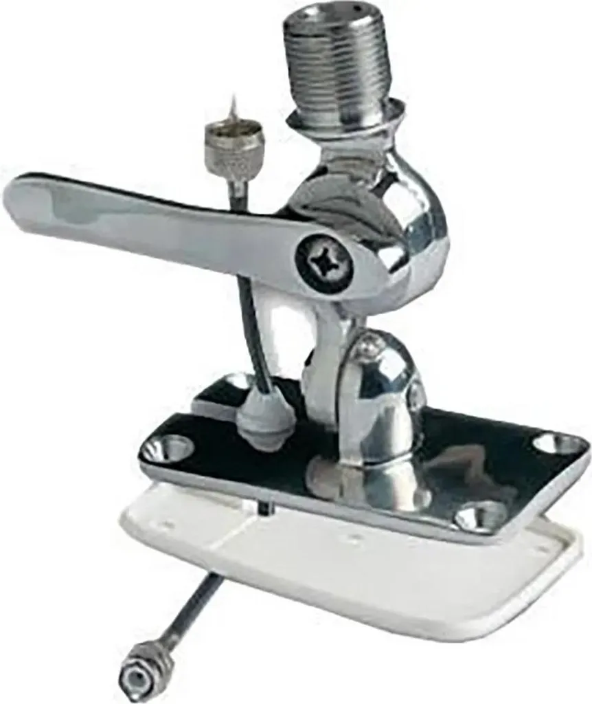 Accessoire pour Embase Antenne Glomex Verrouillage 4 Voies Argent Robuste