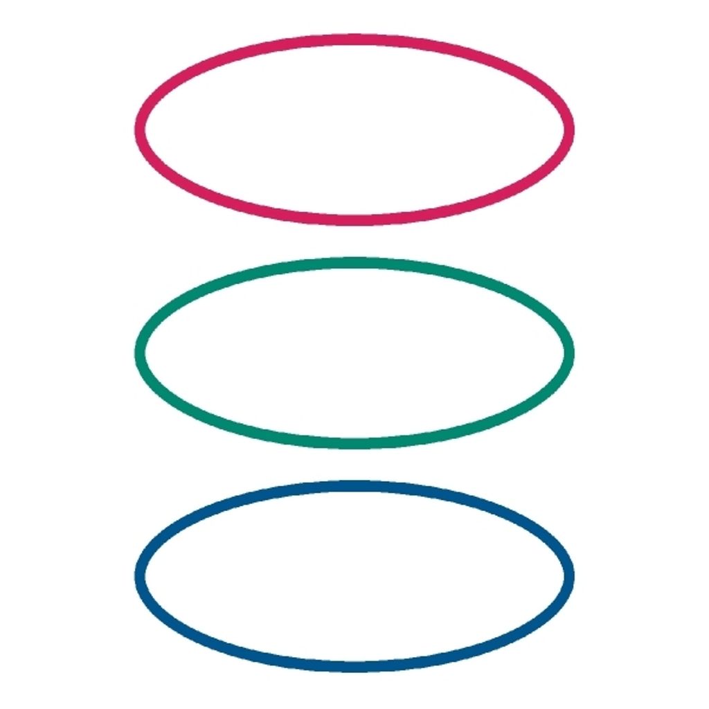 HERMA Buchetiketten oval rot / grün / blau 6 Blatt à 3 Etiketten