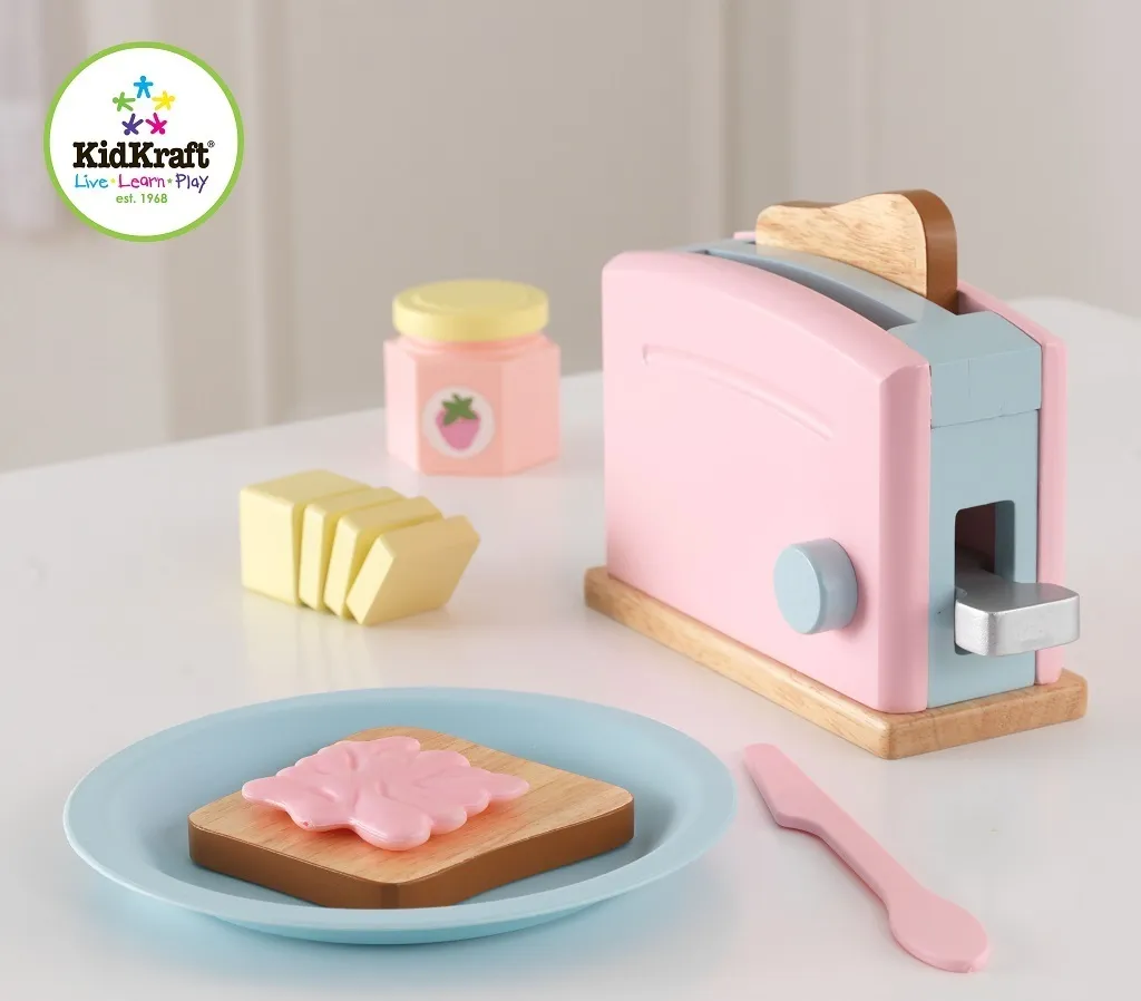 Jouet de Cuisine Durable : Grille-Pain Bois Pastel KidKraft Anti-Casse