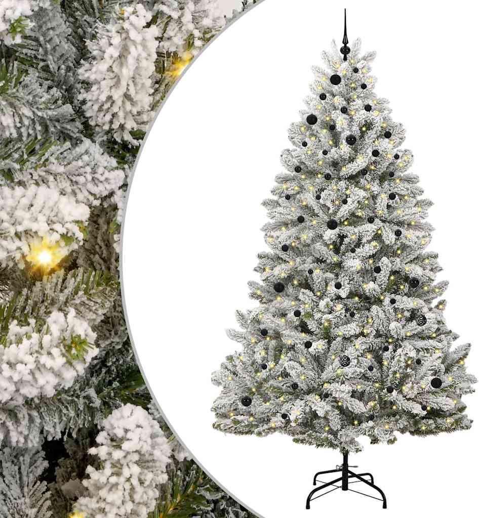 Möbel Künstlicher Weihnachtsbaum - Grün und Weiß 270 cm PVC und Metall - Christbaumschmuck CLORIS5334693