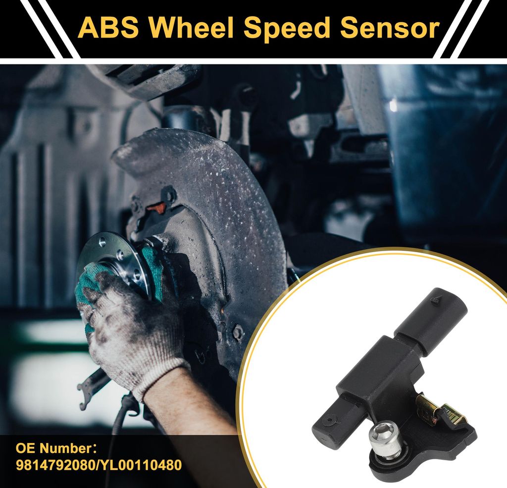 ABS-Radsensor ABS-Sensor Anti-Blockier-System-Sensor Nr.9814792080/YL00110480 für Citroen C4L 2016 1 Stück Hinten Links Rechts