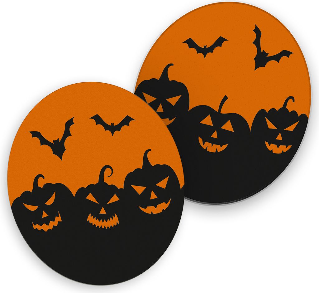 itenga 40x Bierdeckel rund Halloween Produktbild 