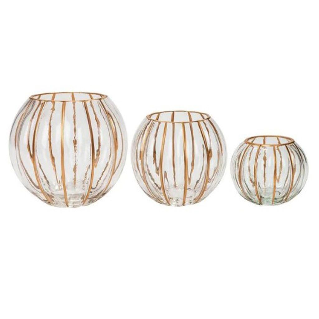 Windlichter Jala 3er Set Glas Teelichthalter orientalisch Produktbild 
