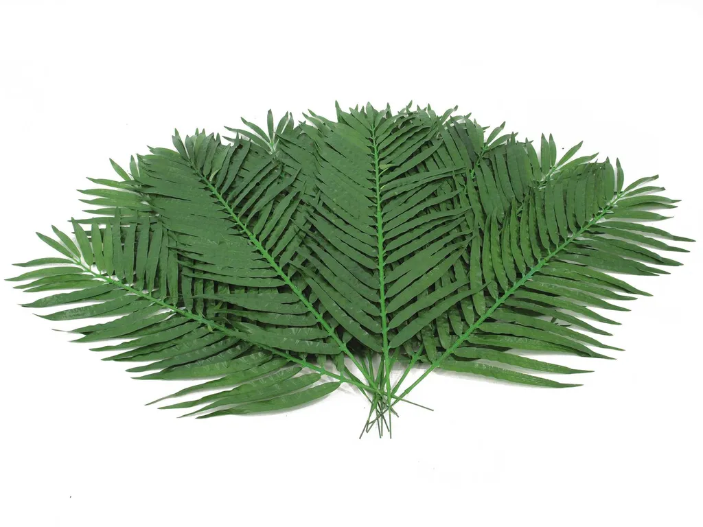 Lot de 12 tiges de coco artificielles 110cm pour décoration tropicale
