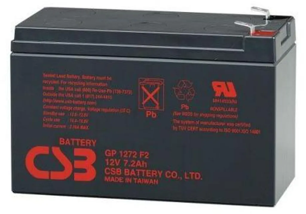 Batterie CSB GP1272F2 12V 7.2Ah haute capacité, étanche et performante
