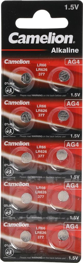 Marken Knopfzelle AG 4 Batterie 10er Set entspricht V376, V377 Knopfzelle LR626 Batterien, 1,5V typisch 18mAh