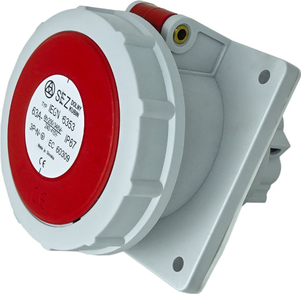 Einbausteckdose schräg 63A/5P 400V IP67 Steckdose Produktbild 