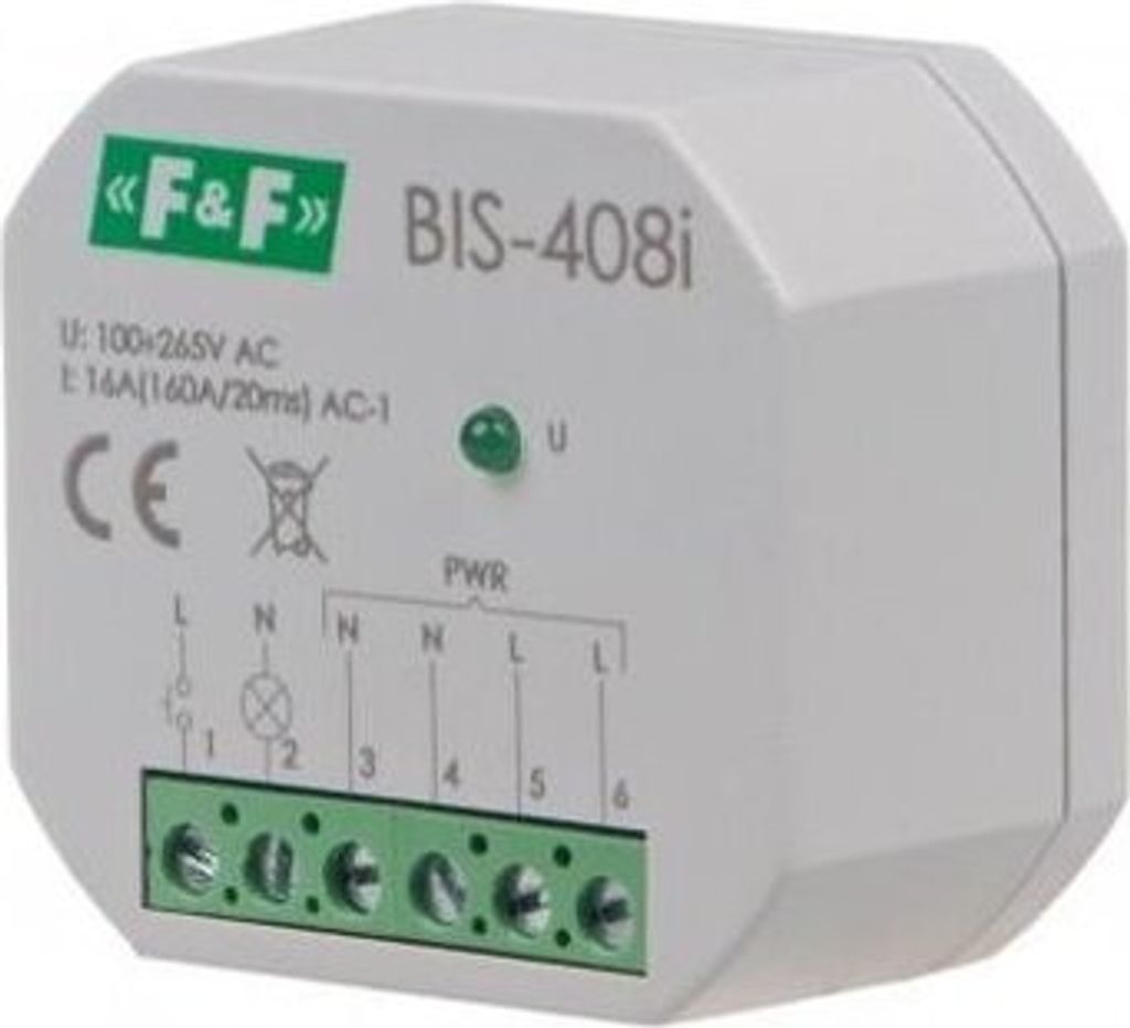 F&F BIS-408i Bistabiles Relais 230V 16A 1x NO