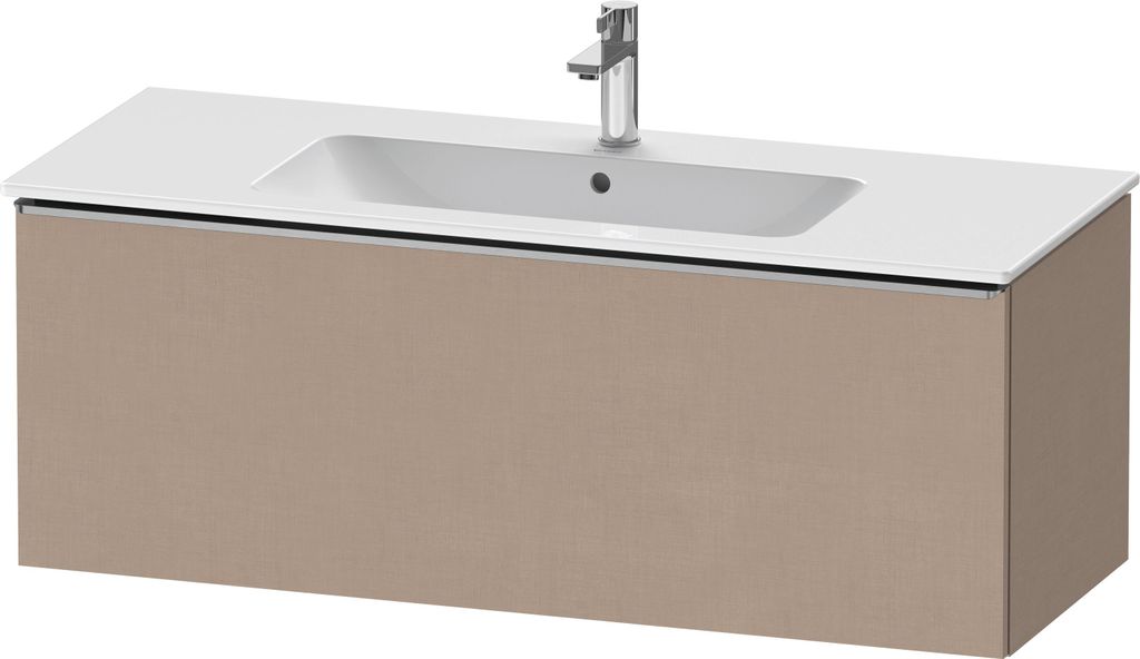 Duravit D-Neo Waschtischunterbau wandhängend, 1210x440x462mm, 1 Auszug, mit Griff Edelstahl gebürstet, DE4264070750000