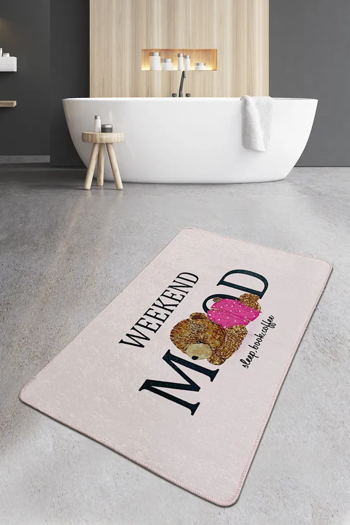 Tapis de bain multicolore Mijolnir Weekend CHL5141 en polyester 700g/m²