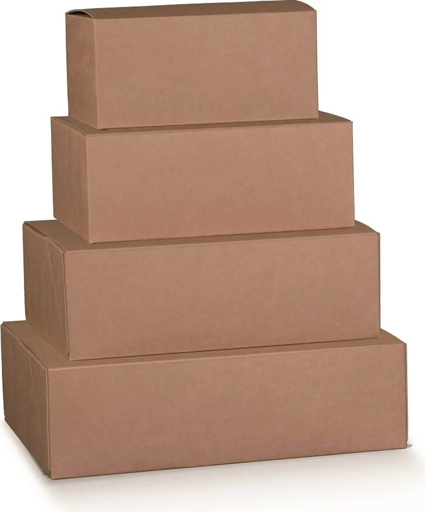 Boîte alimentaire robuste contre l'écrasement kraft 35x28x12cm x50