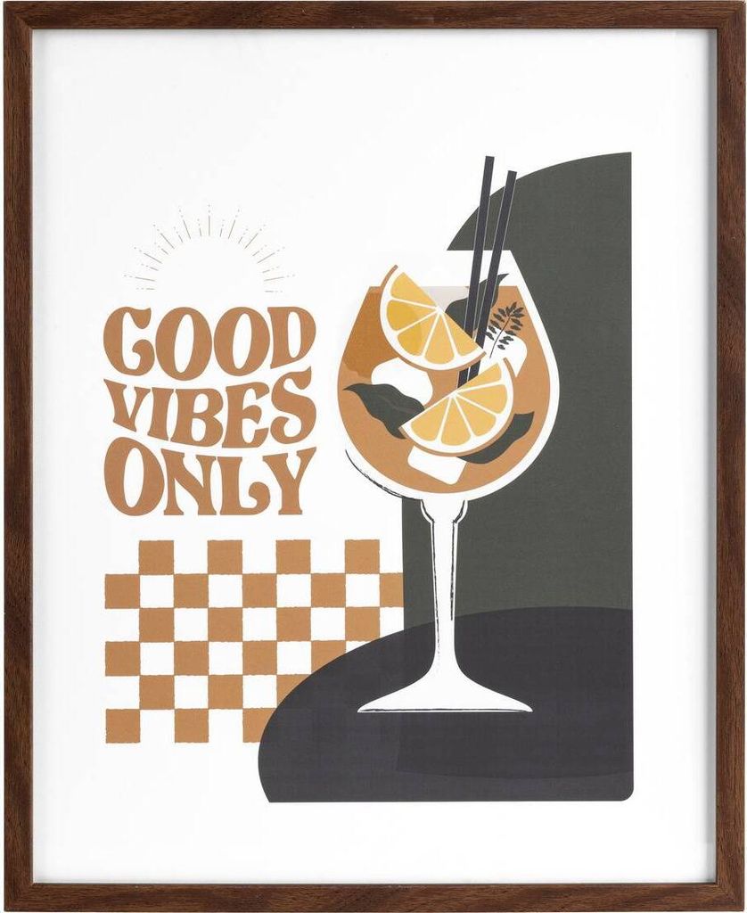 Atmosphera createur d'interieur - Gerahmtes poster armel bois 40x50cm