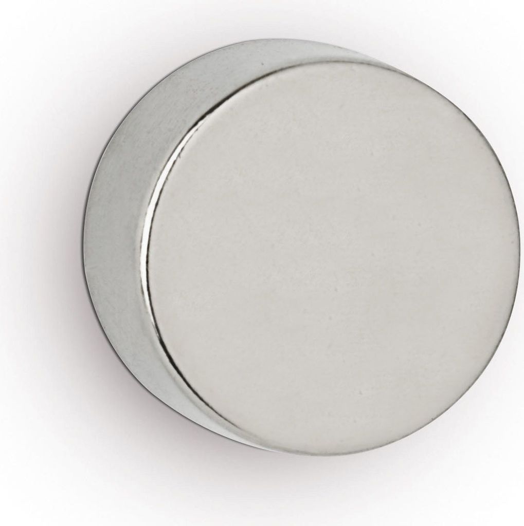 Neodym-Scheibenmagnet 10x15mm 8000g hellsilber VE=10x4 Stück