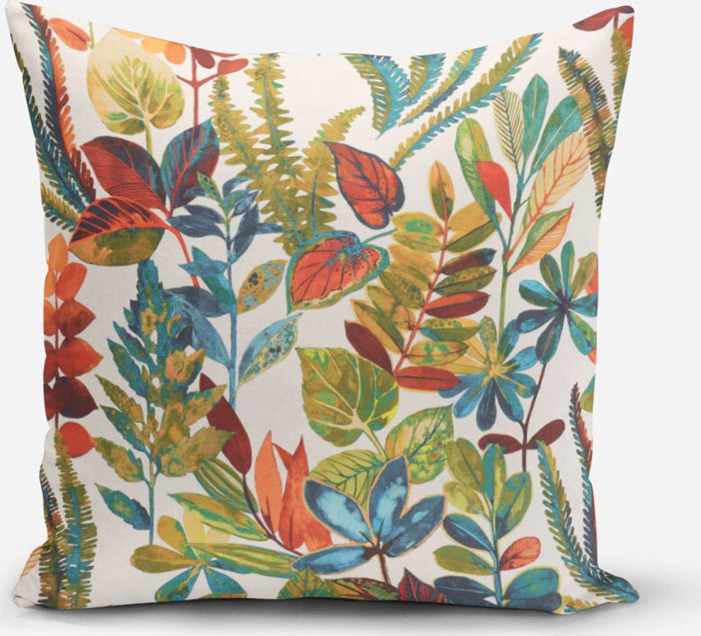 SCHÖNER LEBEN. Kissenhülle Tonga Spice Exotik Blätter Pflanzen bunt Größe 80x80cm (HxB) 80x80cm (HxB) Größe