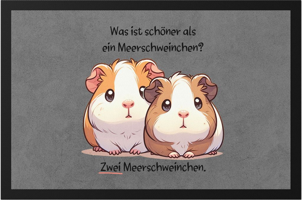 Was ist schöner als ein Meerschweinchen Fußmatte Haustierliebe Nager Süß