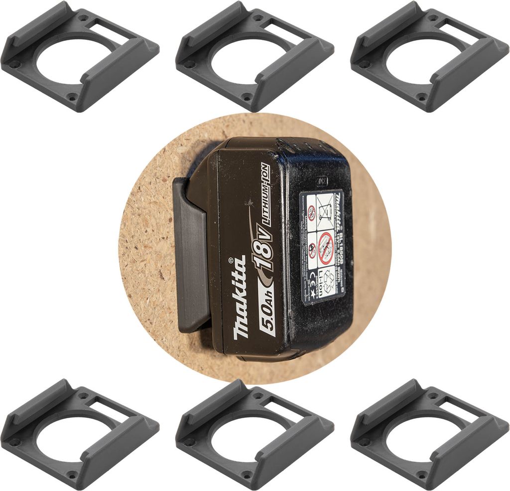 6x Akku Halter für Makita Halterung Halter Wandhalter Produktbild 
