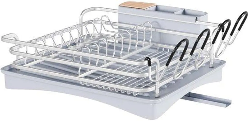 Égouttoir antirouille en aluminium avec bec d'évacuation pivotant