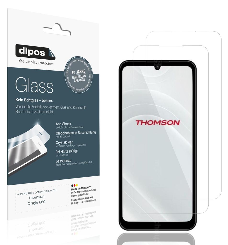 2x Protection ecrán pour Thomson Origin 680 Verre souple Image du produit 