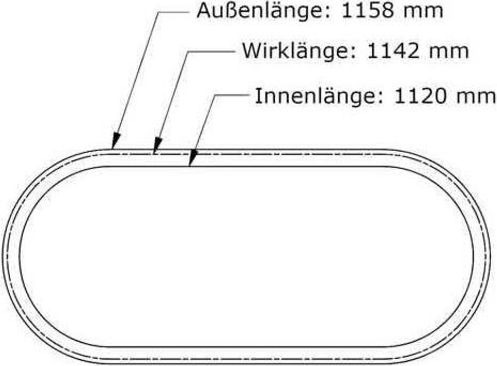Keilriemen 10 x 1120 Li - Z 44 DIN 2215 ConCar