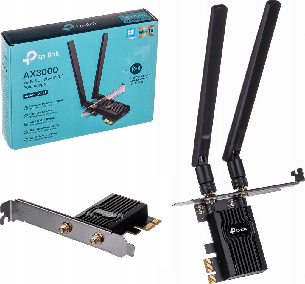 TP-Link ARCHER TX55E network card WLAN / Bluetooth 2402 Immagine del prodotto 