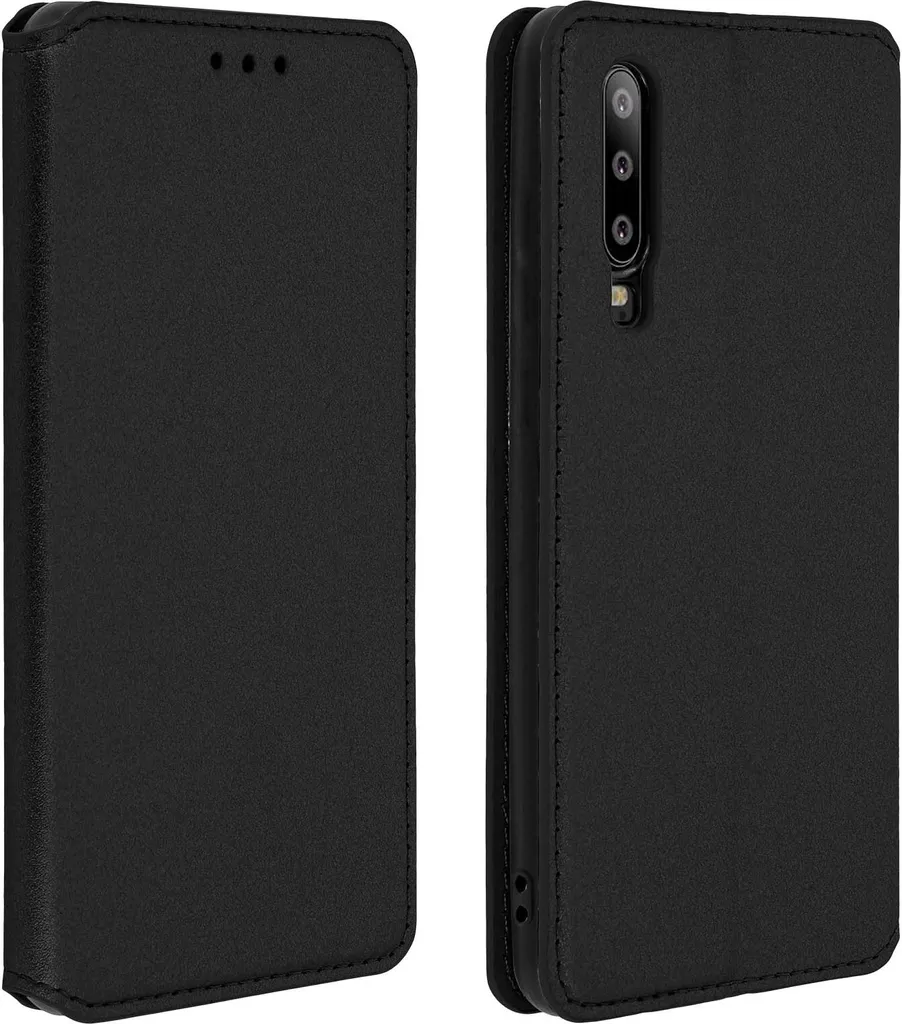Custodia Flip Huawei P30 Avizar Classic Edition Nero | Ecopelle Premium