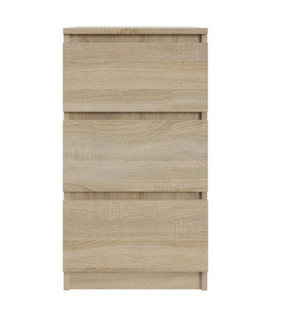 Kommode 40cm AVEN Sonoma-Eiche, 3 Schubladen, Sideboard, Produktbild 