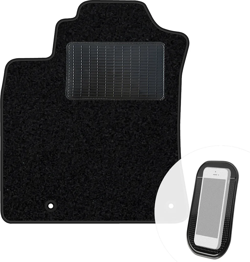 moto-MOLTICO tappetino conducente auto velours lato conducente tappetini auto nero tappetino conducente 1 pezzo adatto per Kia Sorento IV XL Hybrid dal 2020