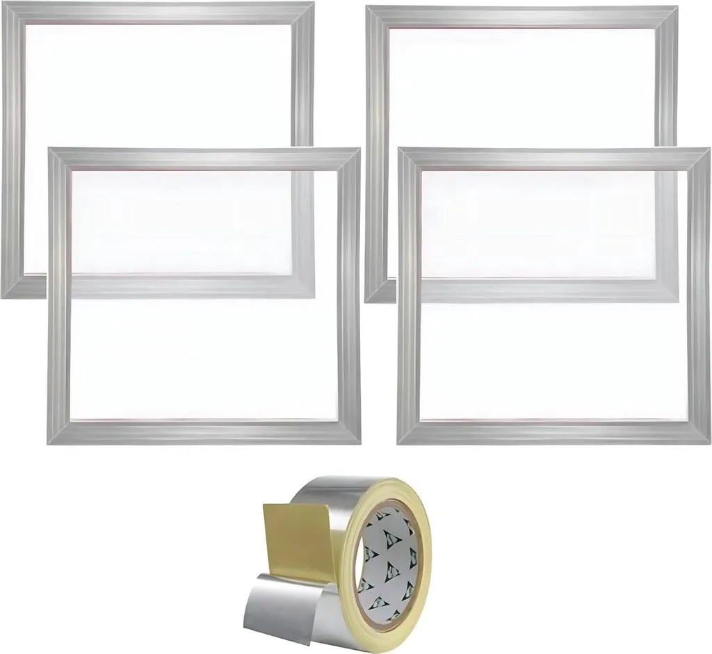 Châssis de Sérigraphie 46x51cm Lot de 4 Écrans Aluminium pour Ateliers