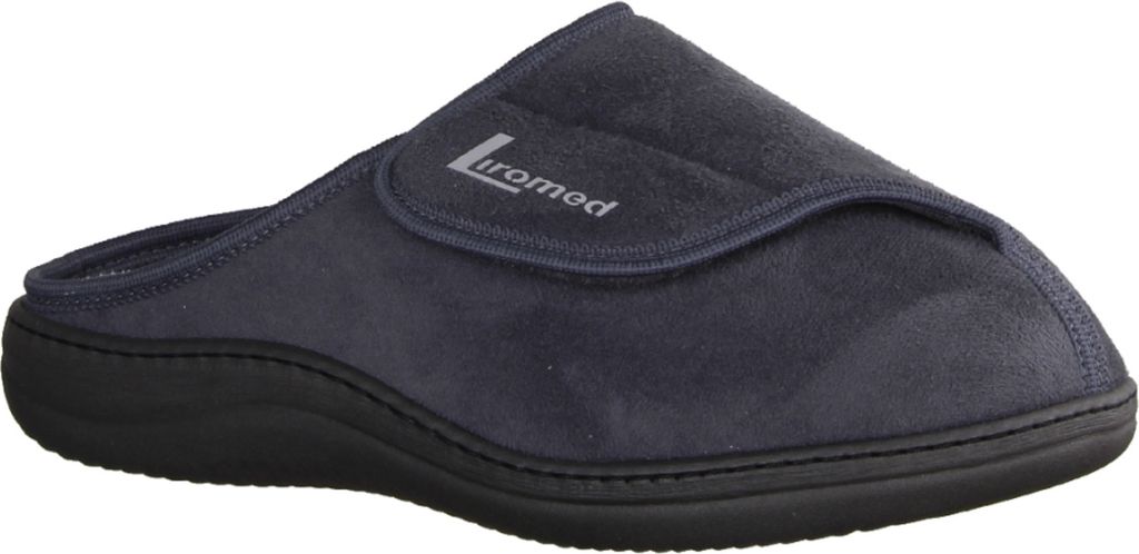 Liromed 800 Pantolette Uni, Damen-, Herrenschuhe, Textil, Taubenblau - Haus - hüttenschuhe Damen Hausschuhe, Grau