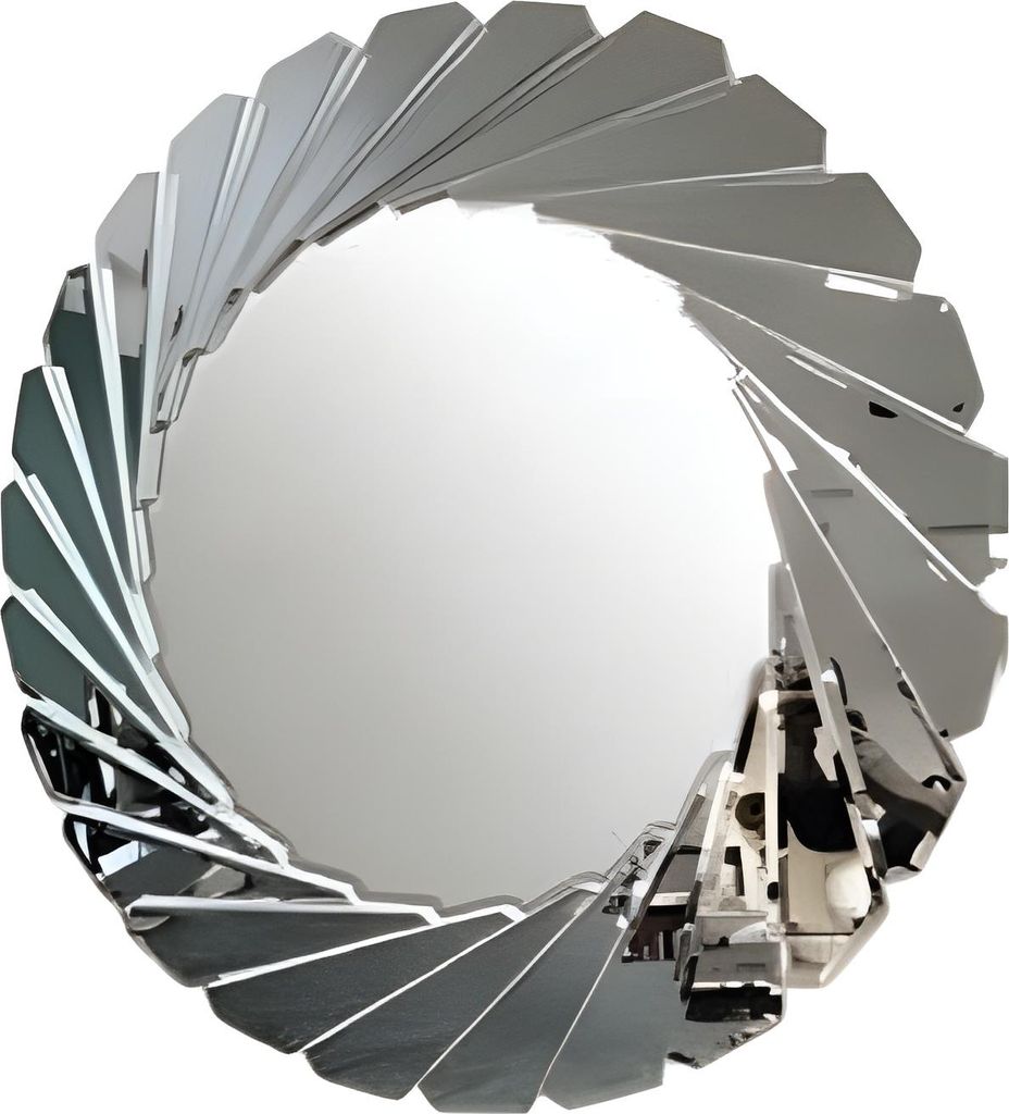 Grauer moderner Spiegel aus Glas für Schlafzimmer Wohnzimmer Bad