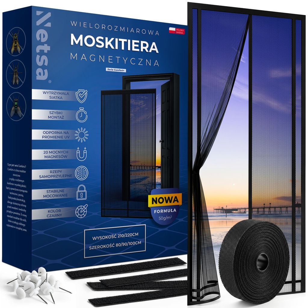 Netsa | Magnetyczna siatka przeciw owadom 80/90/100 × Zdjęcie produktu 