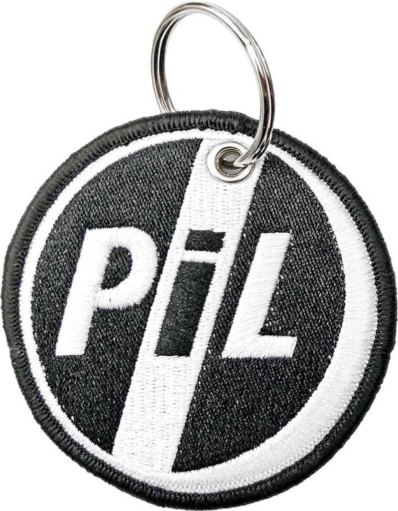 Public Image Ltd - "Circle" Schlüsselanhänger Doppelseitiger Aufnäher RO7534 (Einheitsgröße) (Schwarz/Weiß)
