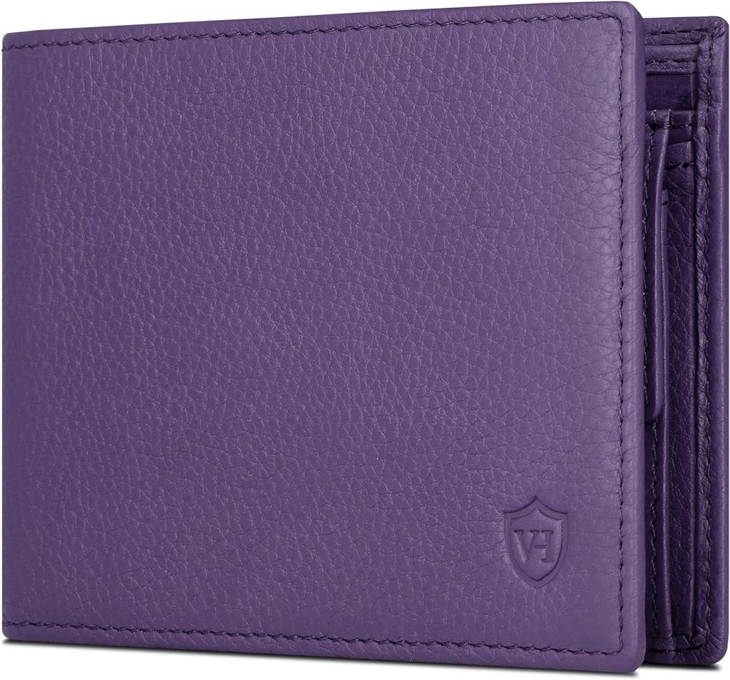 Echtleder Geldbörse mit RFID Schutz für Damen und Herren, Leder Portemonnaie mit Kartenfächern, Brieftasche inklusive Geschenkbox