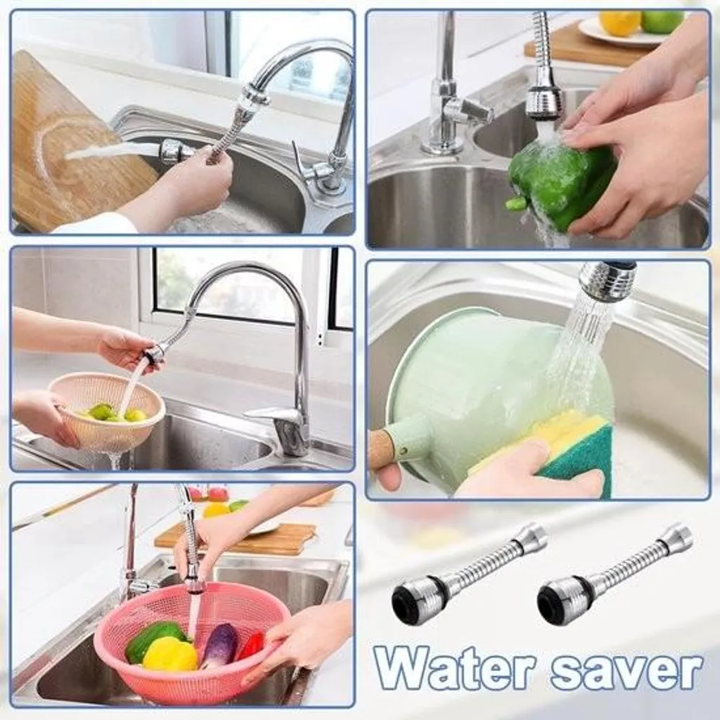 Extension de robinet de cuisine flexible avec deux modes de jet d'eau