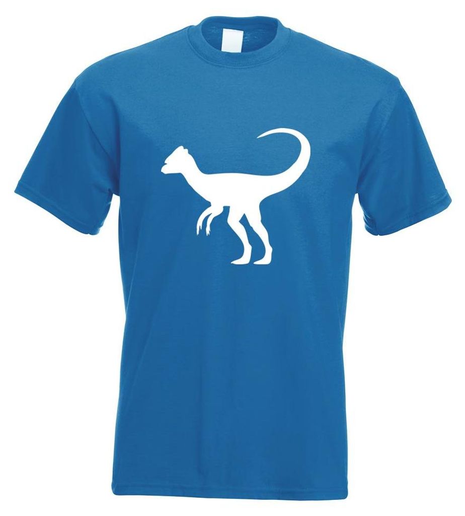 Kiwistar - T-Shirt - royal - Dinosauerier Pflanzenfresser Motiv Bedruckt Funshirt Design Print - mit Motiv Bedruckt - Funshirt Design - Sport - Fre...