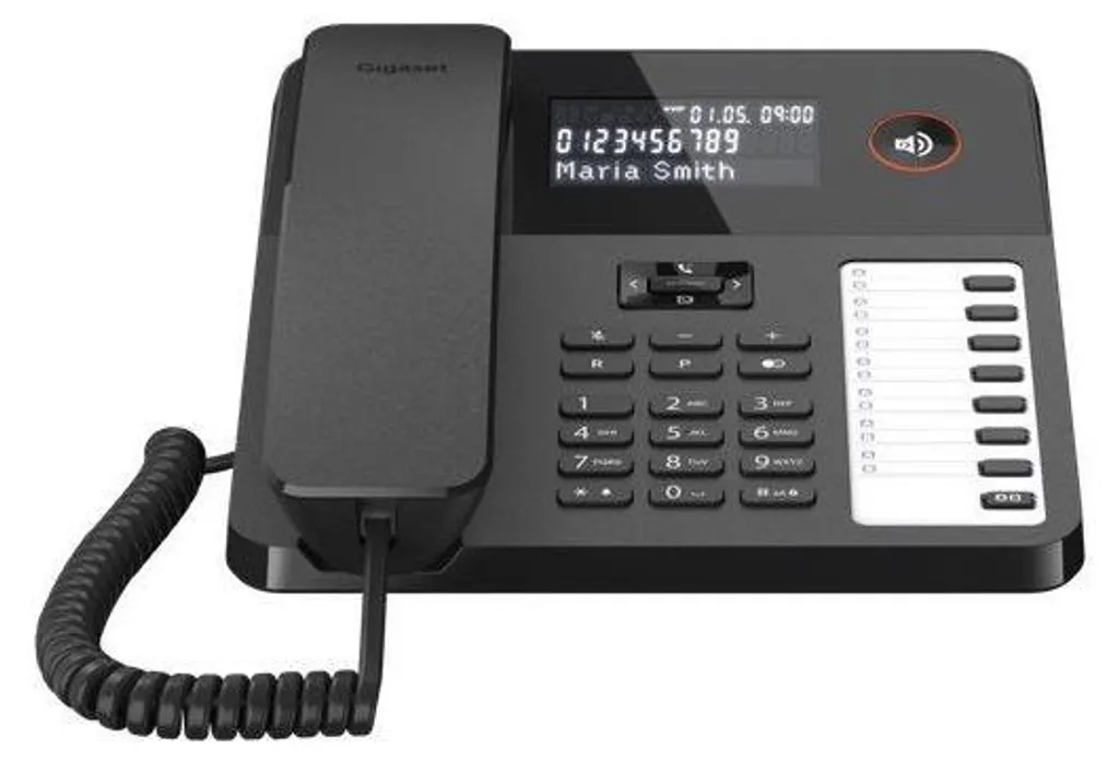 Gigaset DESK 600 Noir : Téléphone Fixe Idéal pour Bureau et Télétravail