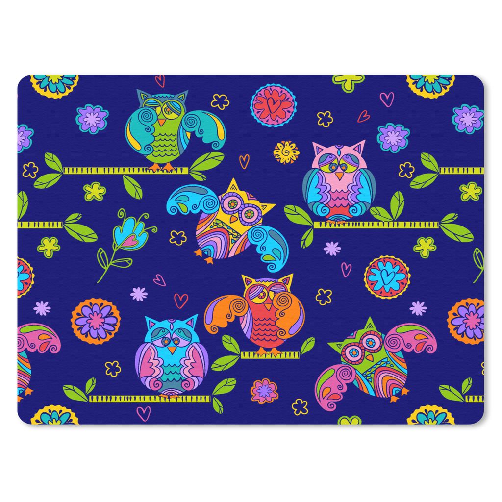 MuchoWow® Mauspad Mousepad Muster - Eule - Äste 40x30 cm - Produktbild 