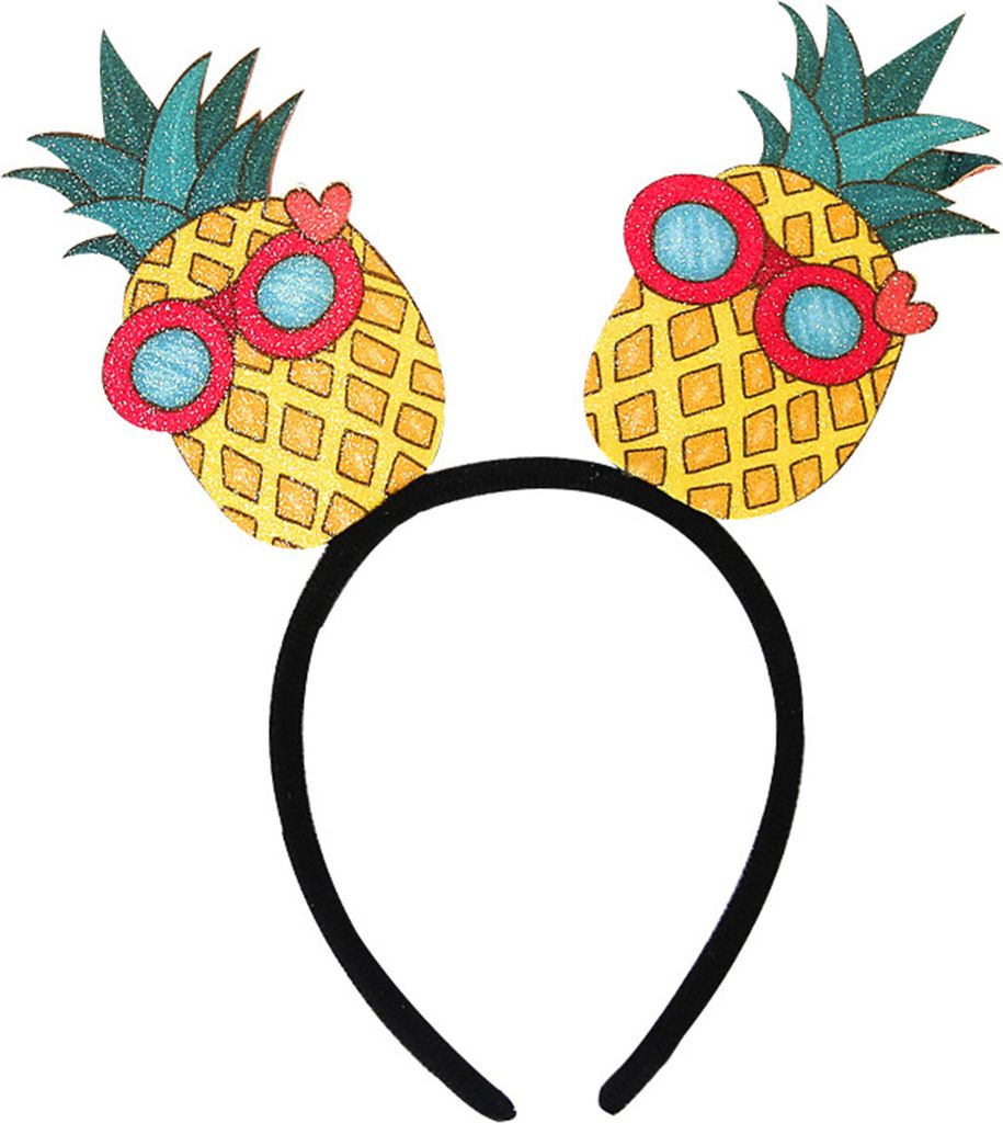 Haartreiber klarer Druck wiederverwendbares Filzsommer -Sommerthema Ananas Form Cosplay Stirnband für Zuhause-A