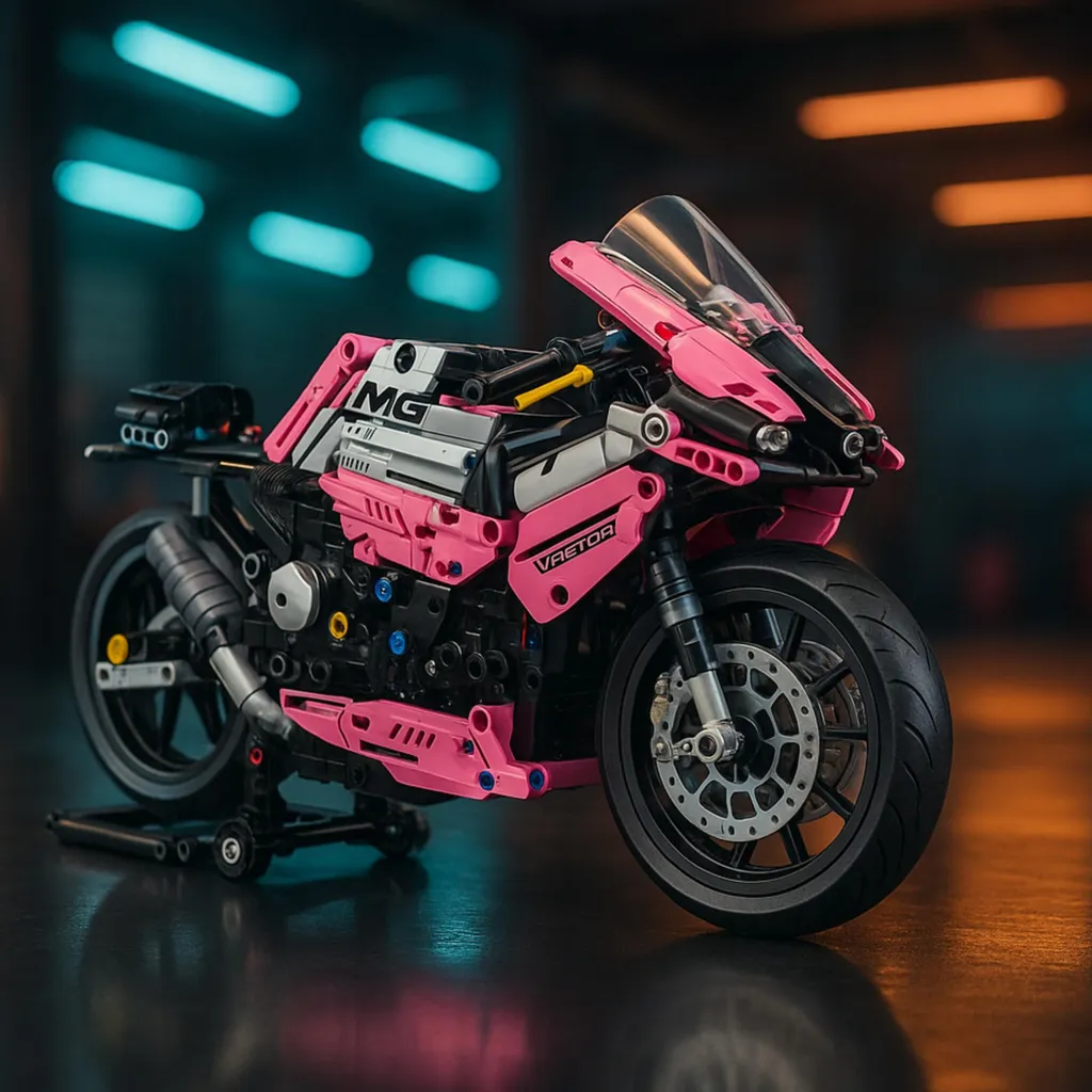 Modèle de Moto de Course Pro - Kit de Construction Complexe - 1000+ Pièces - 8