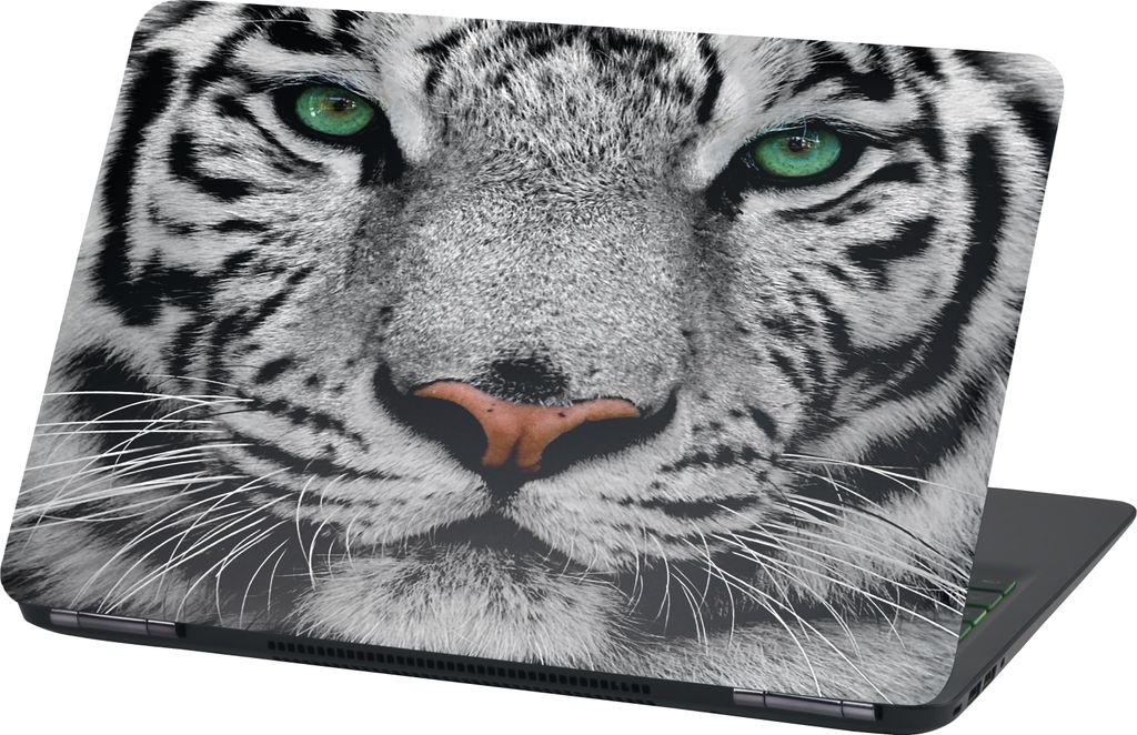 Premium Laptop Universal Folien Cover – Matt, Kratzfest & Rückstandslos entfernbar LP42 White Tiger 17 Zoll 28x43cm