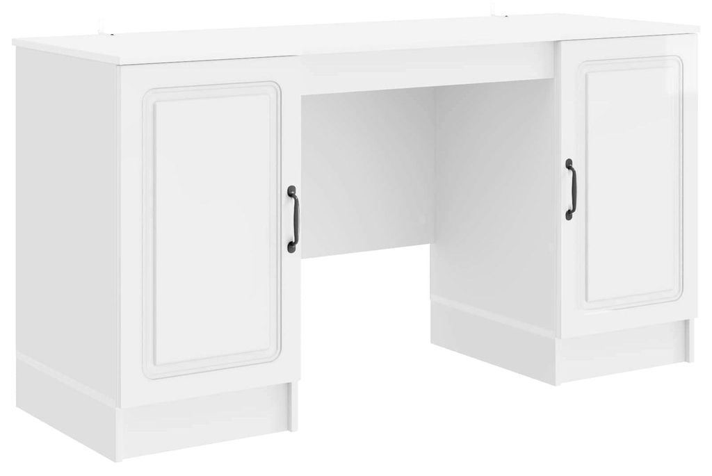 Maison Exclusive - Schreibtisch Hochglanz Weiß 142,5 x 50 x 75 cm Holzwerkstoff
