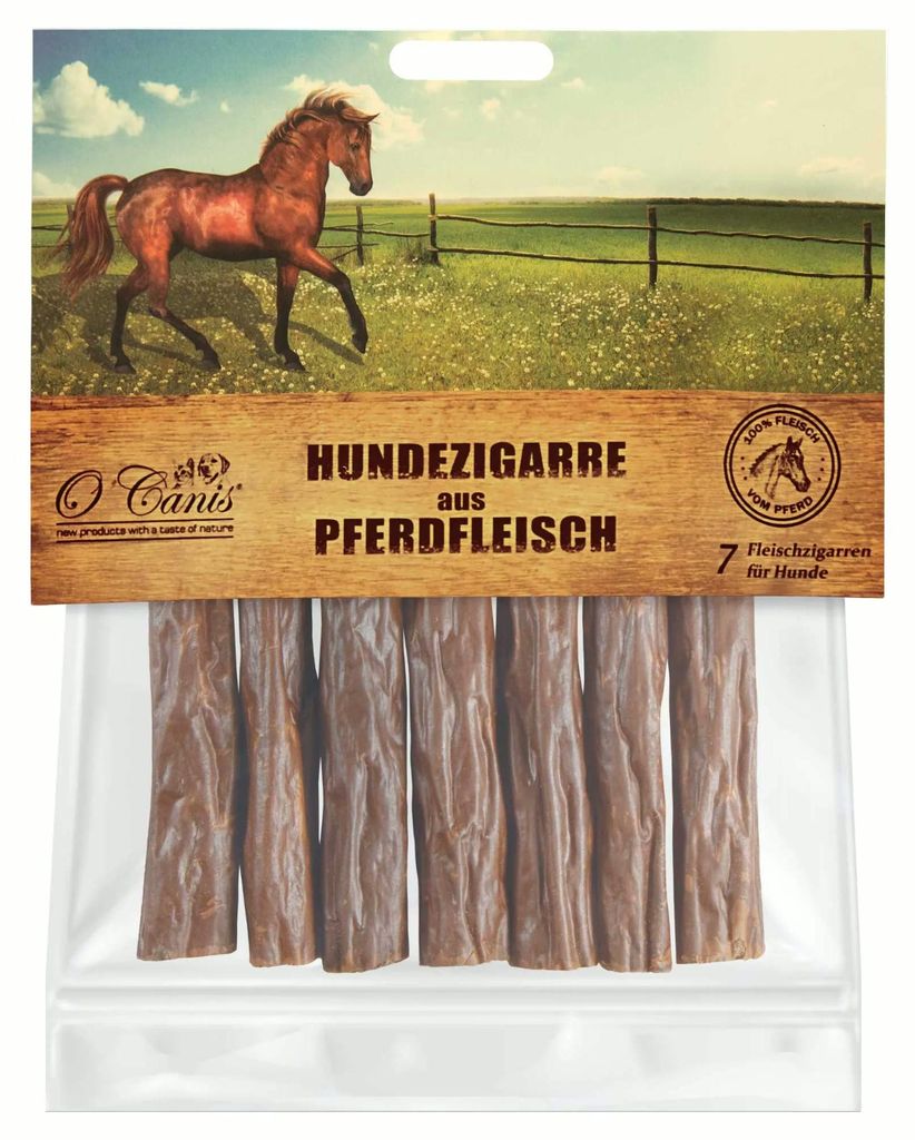 Fleischstangen Hundezigarren Pferdefleisch 180 g, 7 Stück