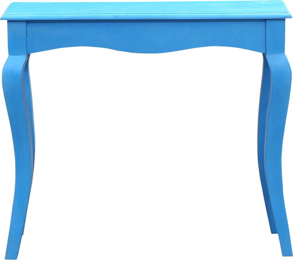 Marrakesch Vintage Konsolentisch Kommode in Blau aus Holz 90cm breit und 30cm schmal | Stilvolle Konsole Elifo als skandinavische Möbel für Wohnz...