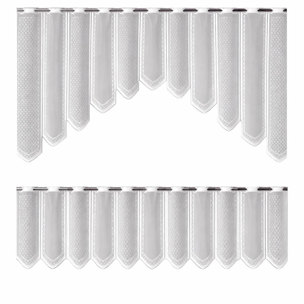 Bistro Bogen Scheibengardine 2324 Set 2 tlg. weiß Gardine Produktbild 