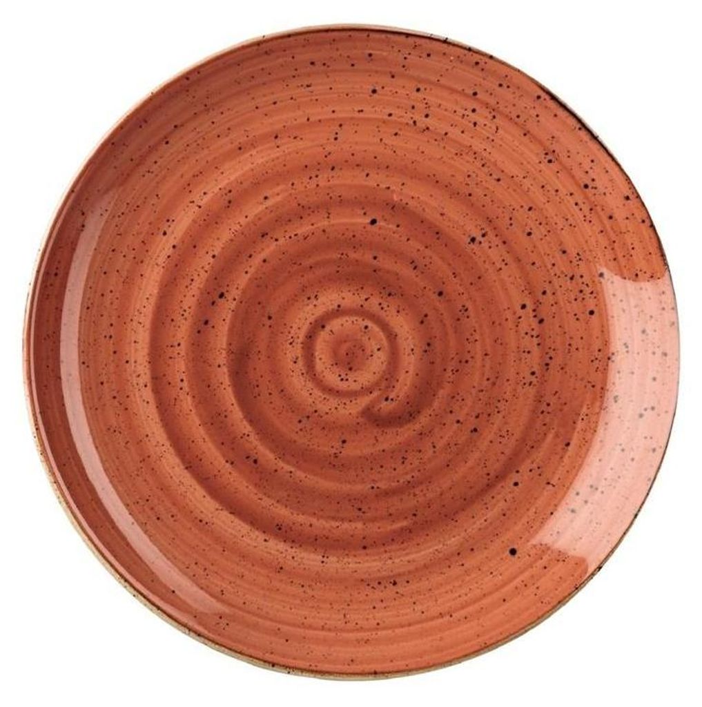 Churchill Stonecast Spiced Orange Evolve Coupe-Teller, 28,8 cm, Box mit (12 Stück)