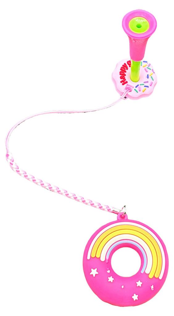 Golf-Tee-Halter aus Kunststoff, Anti-Verlust-Golf-Tee-Aufhänger, Cartoon-Donut-Golf-Tee-Ring mit Riemen, Golfzubehör für Männer und Frauen, Ges...