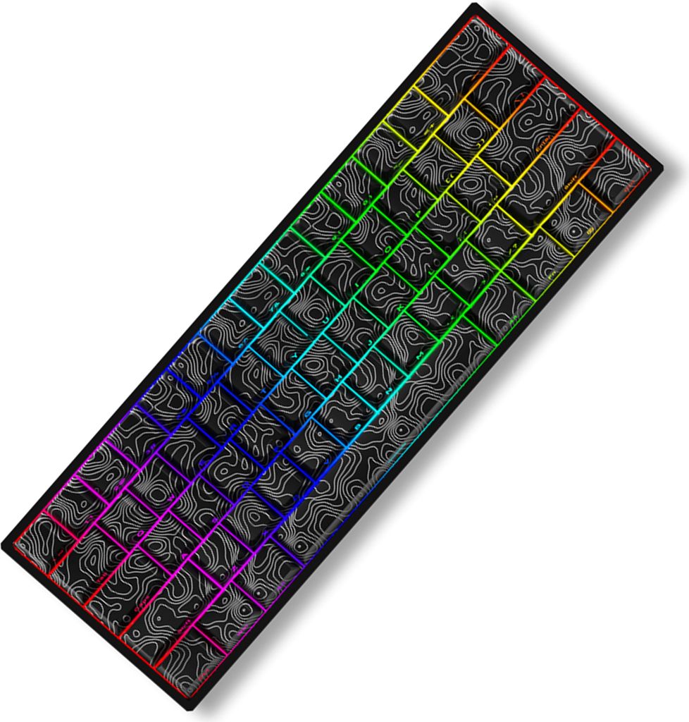 Kabelgebundene mechanische Tastatur, 61 Tasten, Hot-Swap-Gaming-Tastatur mit einstellbaren LED-Leuchten, Magnetschaft-Tastatur fuer Computer/PC/Laptop
