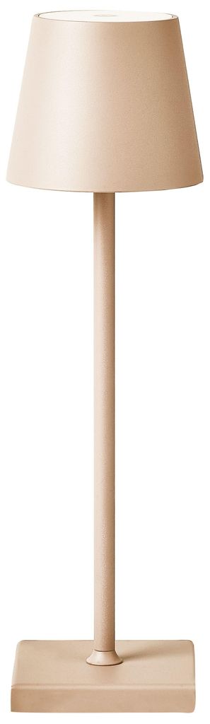 BELIANI Tischlampe Orange Metall Kabellos Wiederaufladbar Akku Touch Funktion LED Dimmfunktion USB Kabel Indoor Outdoor Tischleuchte Schreibtischlampe
