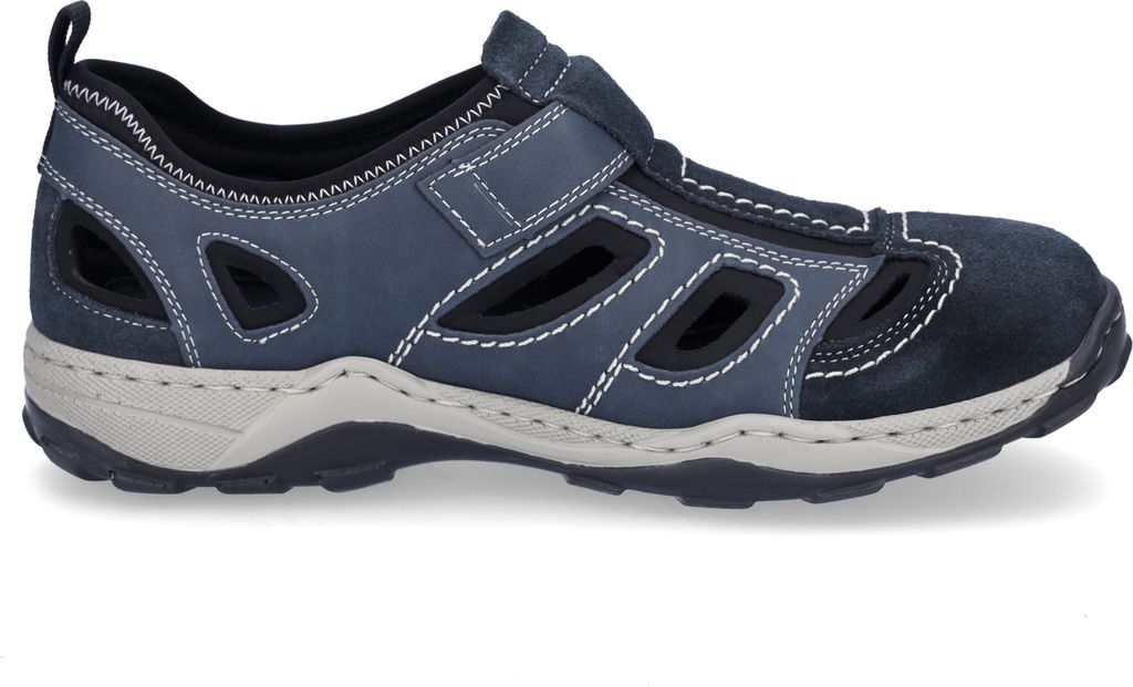 Rieker Herren Klett Halbschuh durchbrochen dunkelblau 44 Produktbild 61