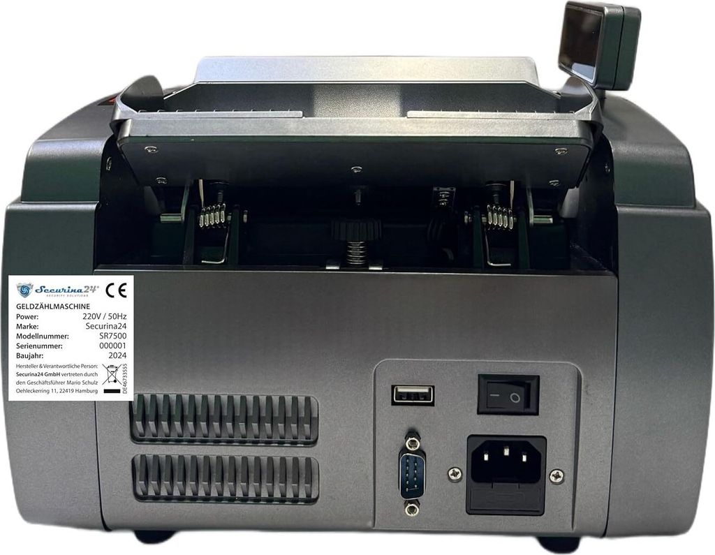 Jubula MV-300 Geldzählmaschine + Jubula MPR-1 Quittungsdrucker | EUR USD GBP usw. | Falschgelderkennung UV MG IR usw. | Banknotenzähler | Geldzähler